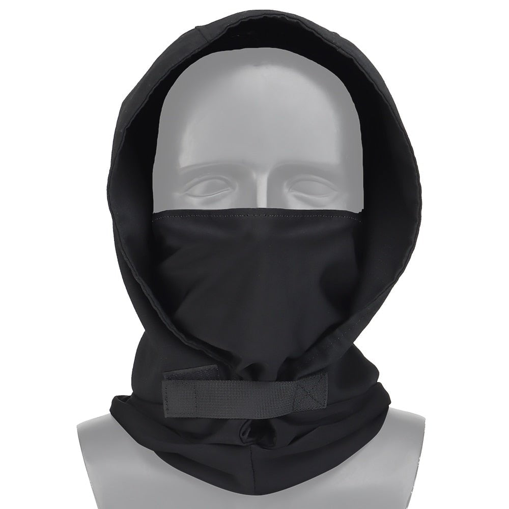 A mannequin head is covered by a BlasterMaster PREDATOR MASKS with advanced protection and durable construction, revealing only the eyes.