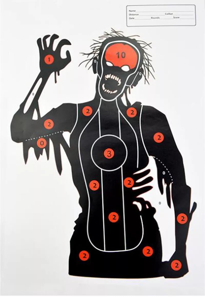 Shooting Target Paper 45x32cm - Human Shaped (Pack of 10) - BlasterMasters